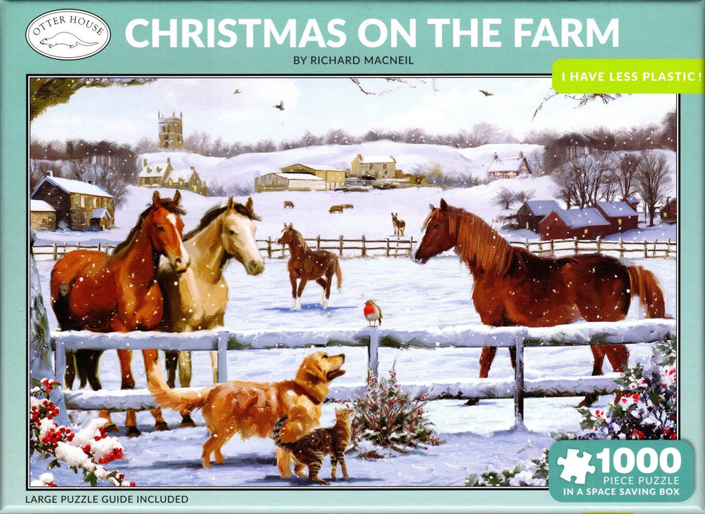 Otter House 1000 Piece Puzzle - Christmas on the Farm