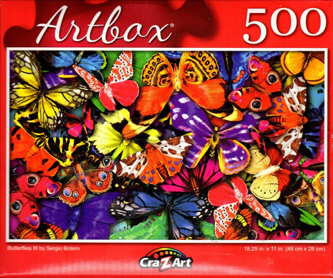 Butterflies III by Sergio Botero 500 Piece Puzzle