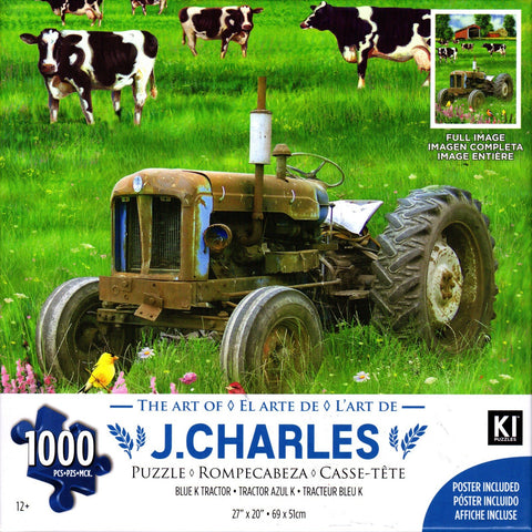 Blue K Tractor 1000 Piece Puzzle