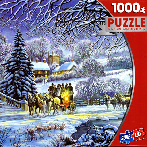 Winter Coaches 1000 Piece Puzzle