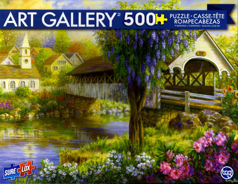 Picturesque Covered Bridge 500 Piece Puzzle