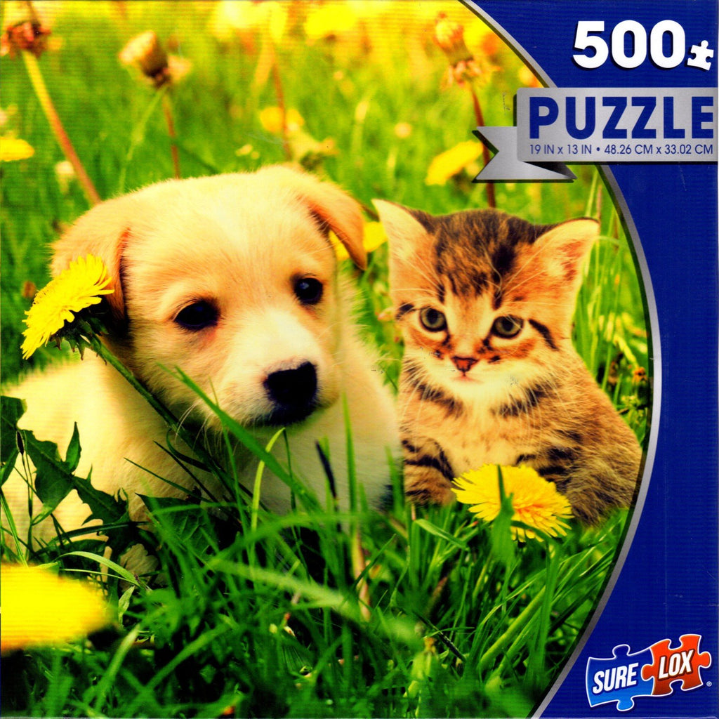 Kitten and Puppy 500 Piece Puzzle