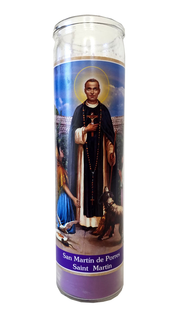 Saint Martin (San Martin de Porres) Purple Devotional Candle