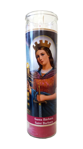 Saint Barbara (Samta Barbara) Red Devotional Candle