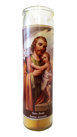 Saint Joseph (San Jose) Yellow Devotional Candle