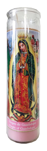 Virgin of Guadalupe (Virgen de Guadalupe) Rose Devotional Candle