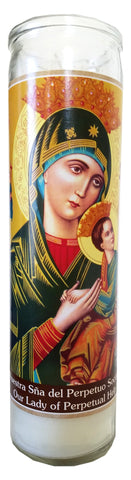 Our Lady of Perpetual Help (Nuestra Sna del Perpetuo Socarro) Devotional Candle