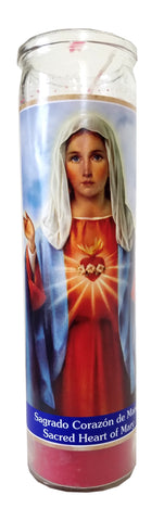 Sacred Heart of Mary (Sagrado Corazon de Maria) Red Devotional Candle