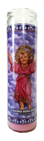 Divine Child Jesus (Divino Nino Jesus) Pink Devotional Candle