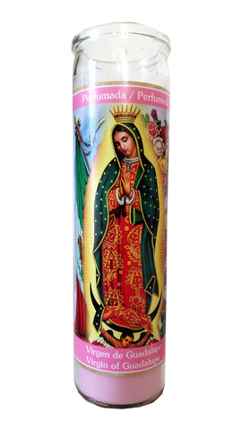 Virgin of Guadalupe (Virgen de Guadalupe) Perfumed Rose Devotional Candle
