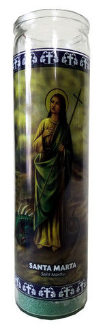 Saint Martha (Santa Marta) Green Devotional Candle