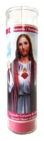 Sacred Heart of Jesus (Sagrado Corazon de Jesus) Red Perfumed Devotional Candle