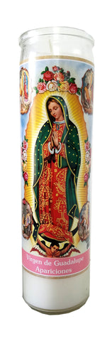 Virgen de Guadalupe Apariciones Devotional Candle