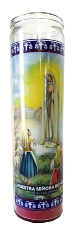 Our Lady of Fatima (Nuestra Senora de Fatima) Red Devotional Candle