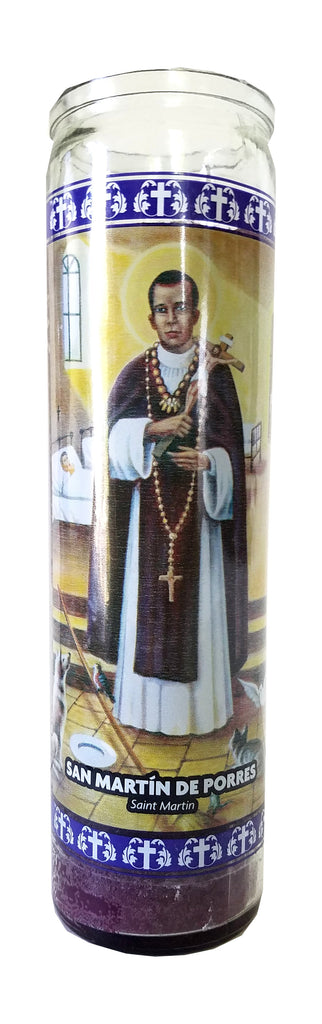 Saint Martin (San Martin de Porres) Violet Devotional Candle