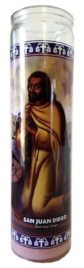 Saint Juan Diego (San Juan Diego) Pink Devotional Candle