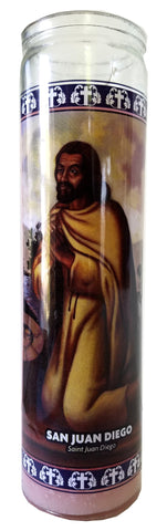 Saint Juan Diego (San Juan Diego) Pink Devotional Candle