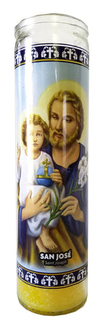Saint Joseph (San Jose) Yellow Devotional Candle