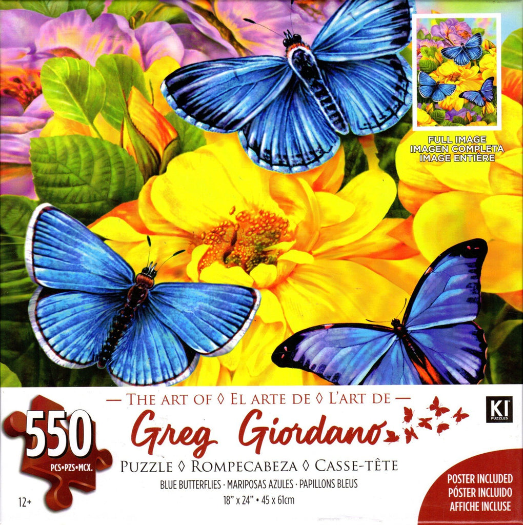 Blue Butterflies 550 Piece Puzzle