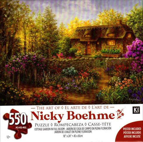 Cottage Garden in Full Bloom 550 Piece Puzzle