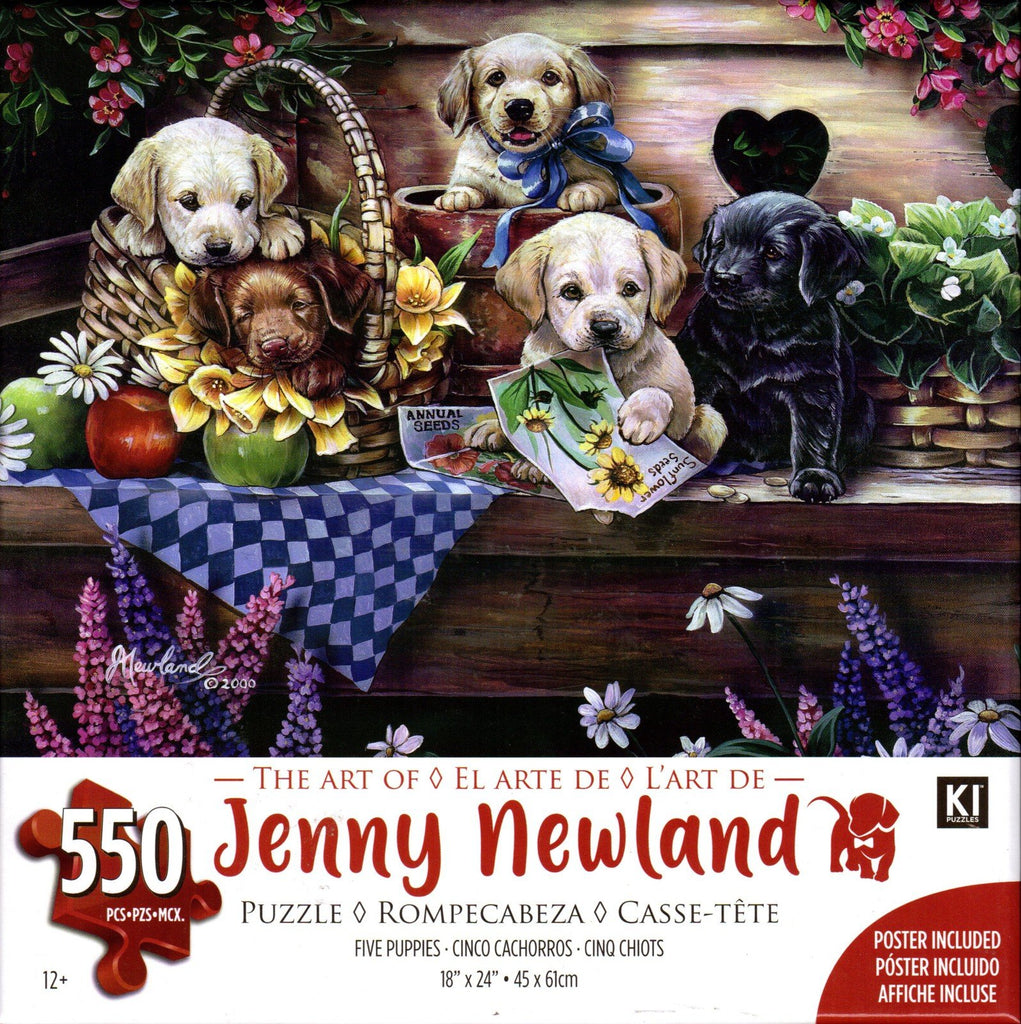 Five Puppies 550 Piece Puzzle