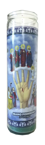 Powerful Hand (Mano Poderosa) Green Devotional Candle