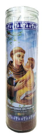 Saint Anthony of Padua (San Antonio de Padua) Brown Devotional Candle