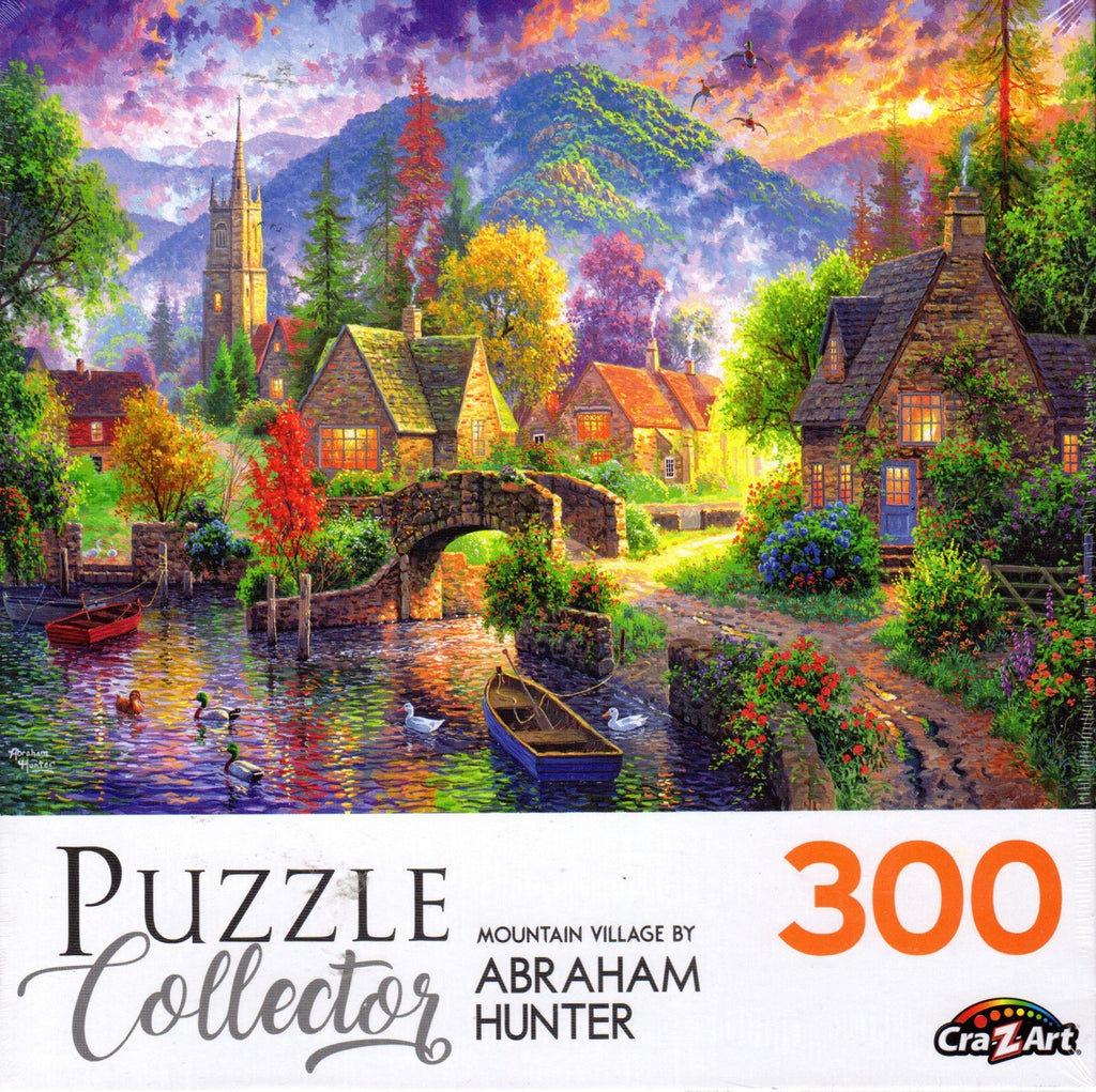 Puzzle Collector 300 Piece Puzzle - Mountain Village by Abraham Hunter