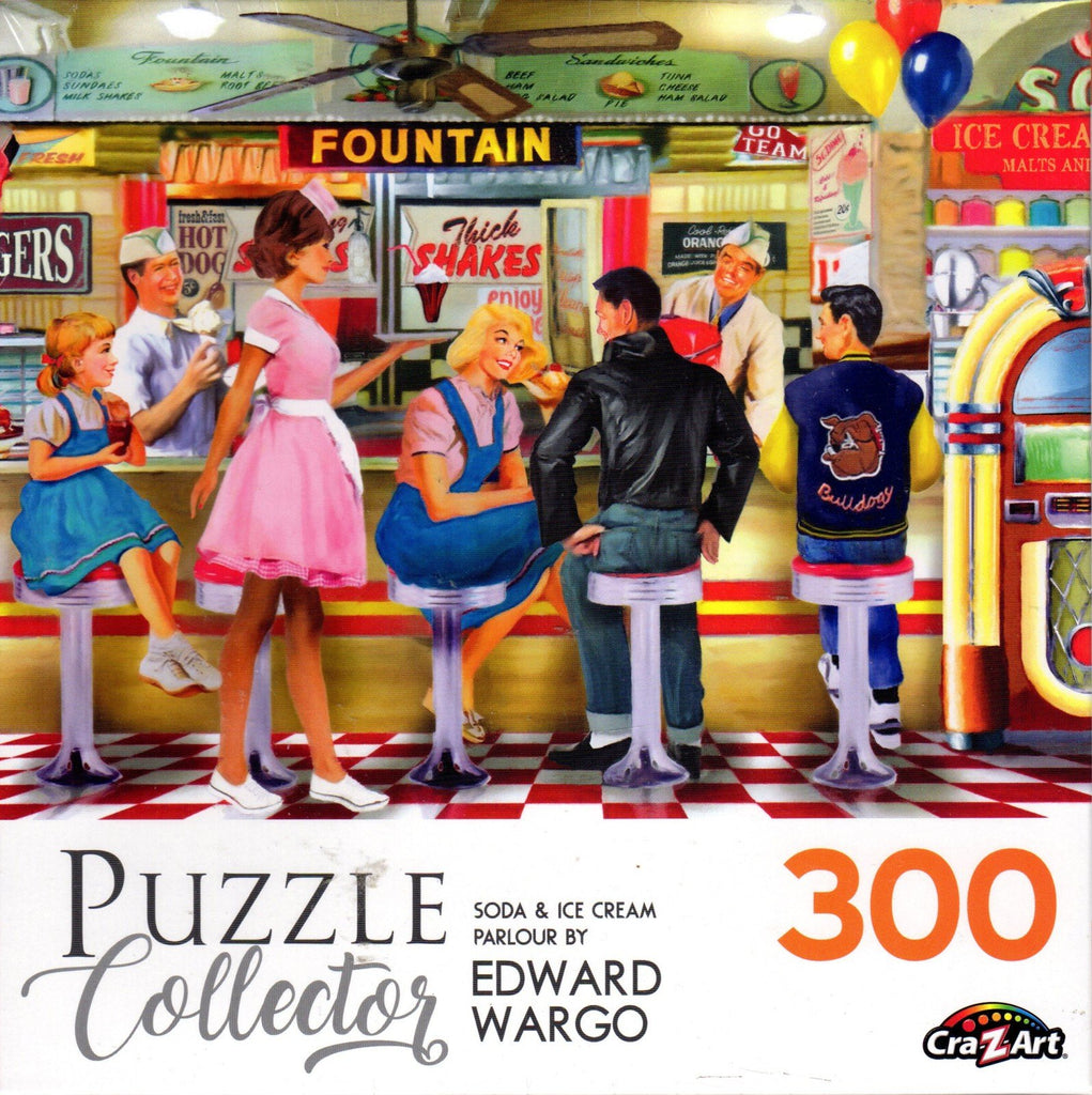 Puzzle Collector 300 Piece Puzzle - Soda & Ice Cream Parlour by Edward Wargo