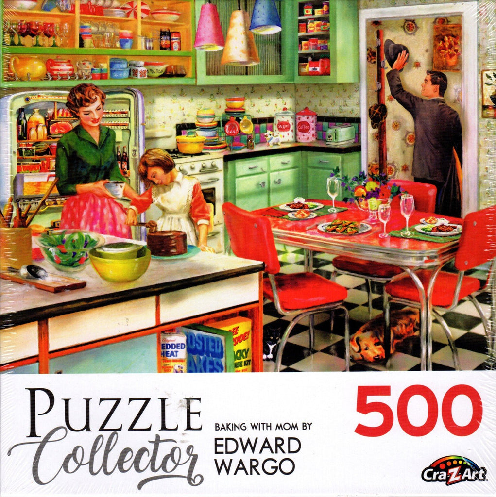 Puzzle Collector 500 Piece Puzzle - Baking with Mom by Edward Wargo