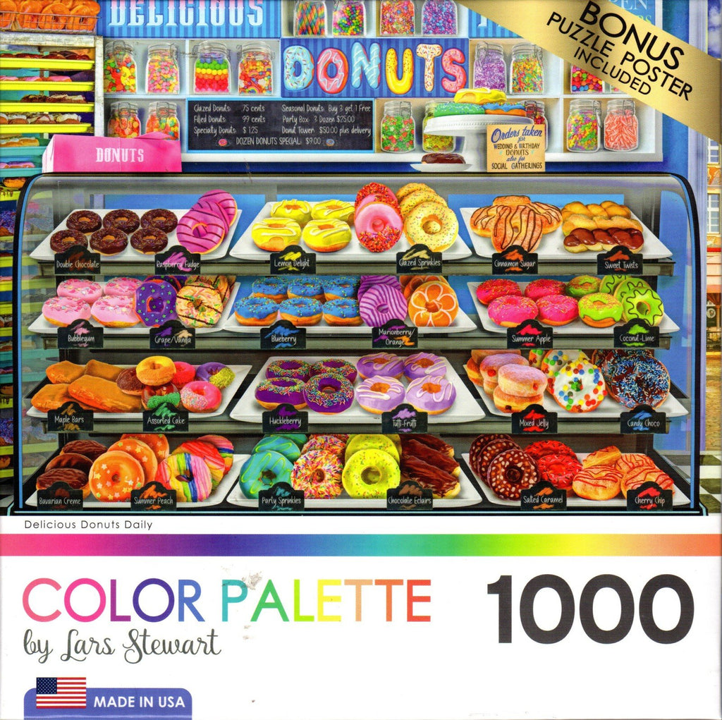 Delicious Donuts Daily by Lars Stewart 1000 Piece Puzzle