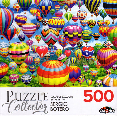 Puzzle Collector 500 Piece Puzzle - Colorful Balloons in the Sky by Sergio Botero