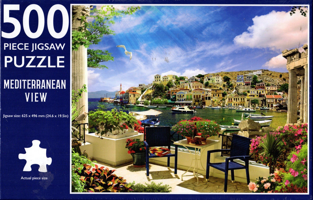 Mediterranean View 500 Piece Puzzle