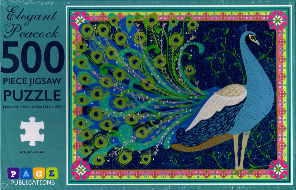 Elegant Peacock 500 Piece Puzzle