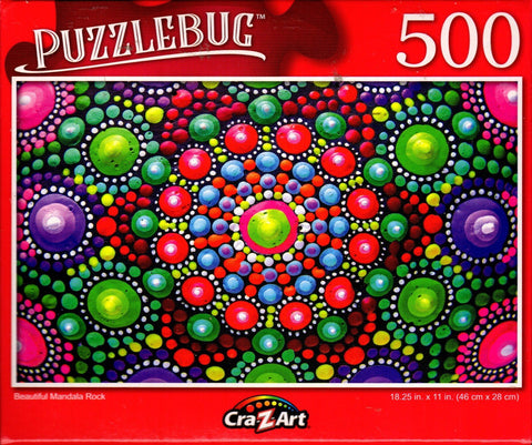 Puzzlebug 500 - Beautiful Mandala Rock 500 Piece Puzzle