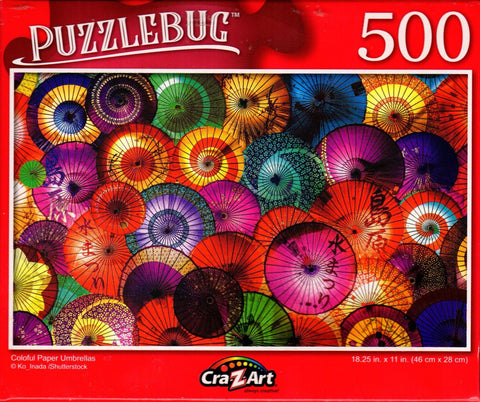 Puzzlebug 500 - Colorful Paper Umbrellas