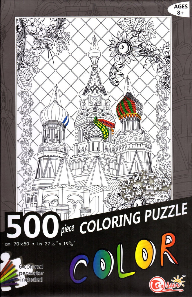 St. Basil's Cathedral Coloring 500 Piece Puzzle