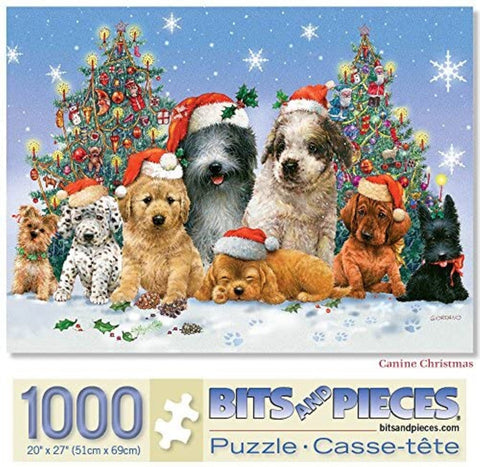 Canine Christmas by Giordano Studios 1000 Piece Puzzle