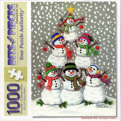 Snowmen Tree by Margaret Cobane 1000 Piece Puzzle