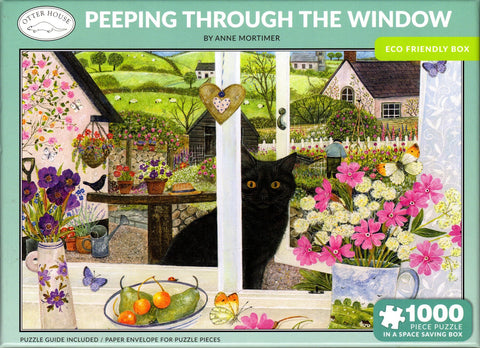 Otter House 1000 Piece Puzzle - Peeping Through The Window by Anne Mortimer