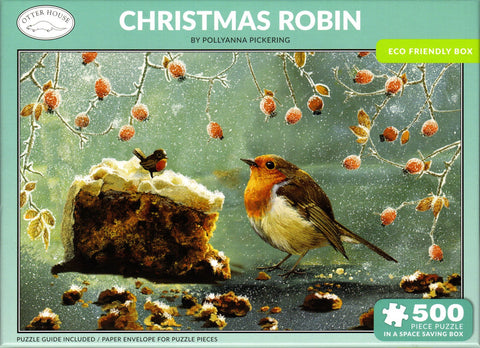 Otter House 500 Piece Puzzle - Christmas Robin