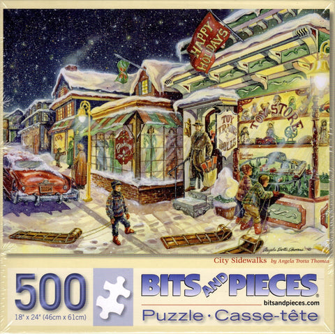 City Sidewalk by Angela Trotta Thomas 500 Piece Puzzle