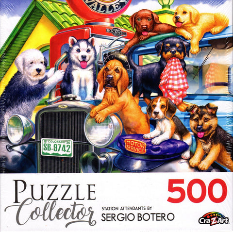 Puzzle Collector 500 Piece Puzzle - Station Attendants by Sergio Botero