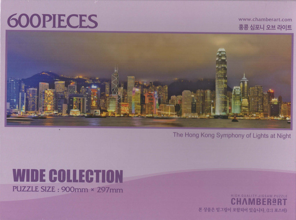 Hong Kong Symphony of Lights at Night 600 Piece Puzzle