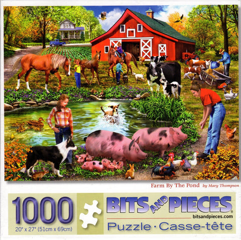 Farm by the Pond 1000 Piece Puzzle