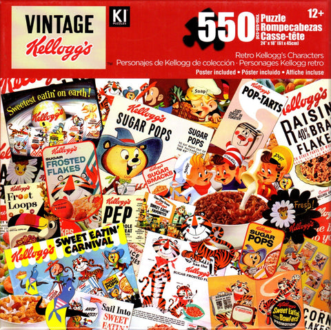 Vintage Kellog's Retro Kellogg's Characters 550 Piece Puzzle