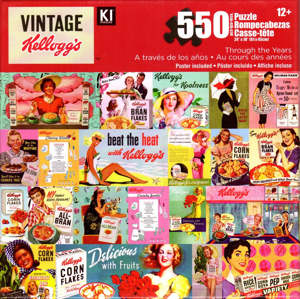 Vintage Kellog's Through the Years 550 Piece Puzzle