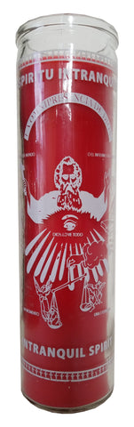Intranquil Spirit (Espiritu Intranquilo) Red Pillar Candle