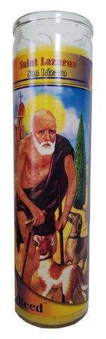 Saint Lazarus (San Lazaro) Yellow Pillar Candle