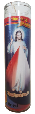 Divine Mercy Red Perfumed Pillar Candle